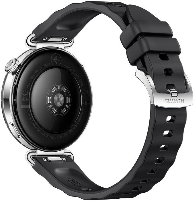 Умные часы Huawei Watch GT 6 41 мм (серебристый, с черным силиконовым ремешком, международная версия)