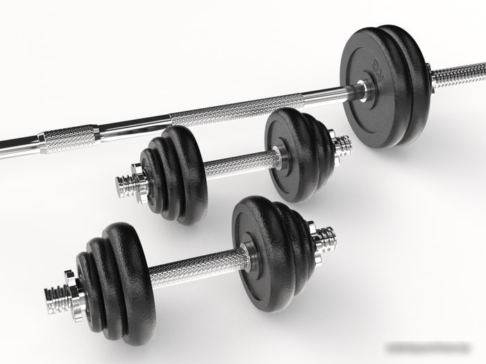 Штанга с гантелями Unixfit DBKITU50 50 кг