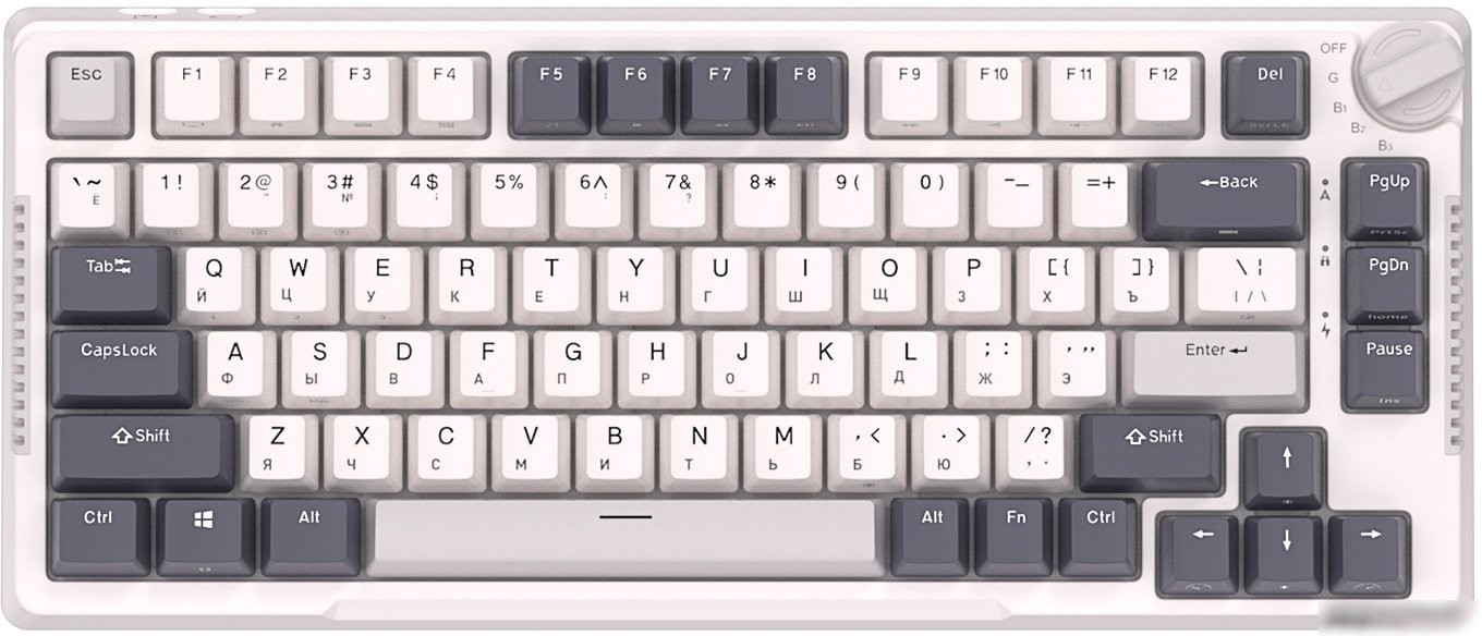 Клавиатура Royal Kludge RK-H81 RGB White Night (RK Blue)