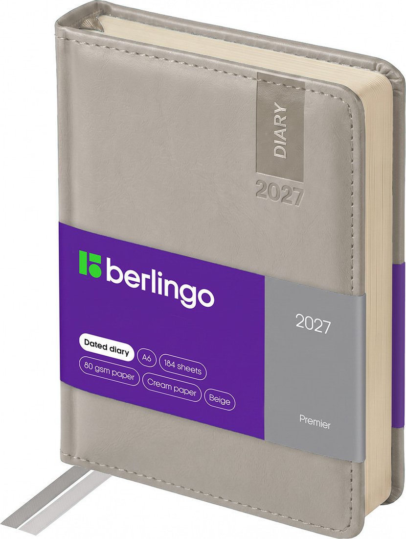Ежедневник Berlingo Premier 2027г DD7_80607 (184л, бежевый)