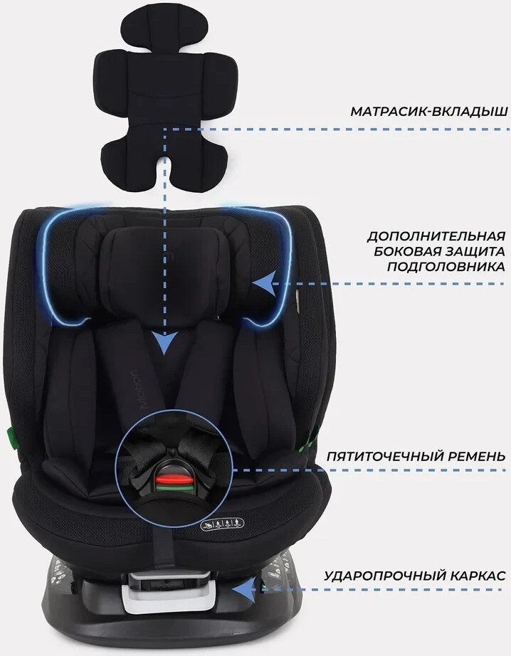 Детское автокресло MOWbaby Motion isofix UB616 (черный)