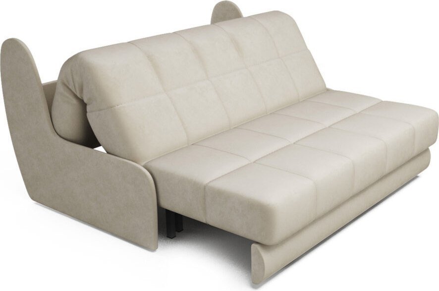 Диван Мебель-АРС Аккордеон Барон №2 ППУ 155x200 (бархат бежевый Star Velvet 6 Light Beige)