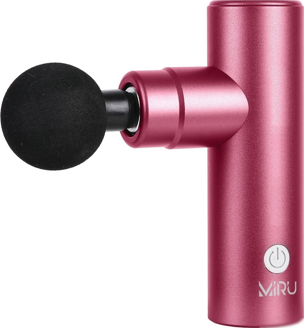 Перкуссионный массажер Miru BM-18 (8 насадок, розовый)