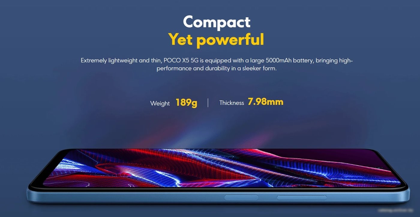 Телефон POCO X5 5G 6GB/128GB международная версия (синий)