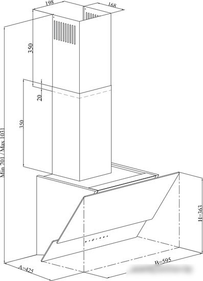 Кухонная вытяжка Simfer 8658 SM