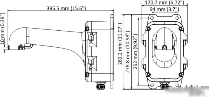 Кронштейн Hikvision DS-1604ZJ-BOX