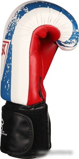 Перчатки для единоборств RSC Sport Hit PU SB-01-146 (10 oz, белый/красный/синий)