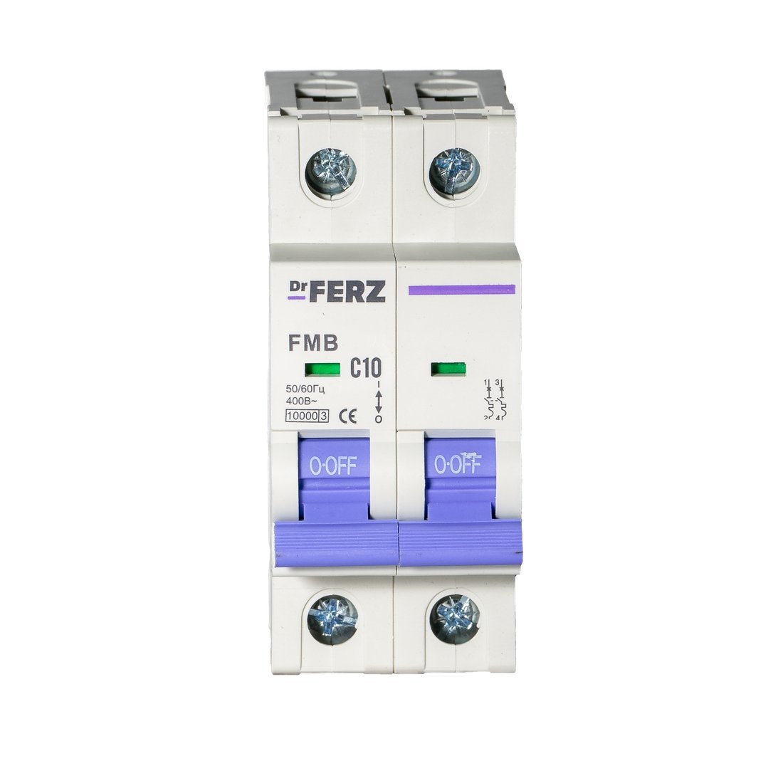 Выключатель автоматический Dr.Ferz FMB-C 10kA 2P 10 C 21100123FERZ