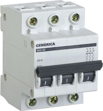 Выключатель автоматический Generica ВА 47-29 3Р 10А 4.5кА MVA25-3-010-C