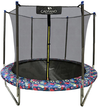 Батут Calviano Smile 252 см-8FT INSIDE с внутренней сеткой складной