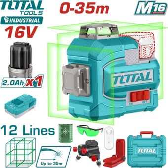Лазерный нивелир Total TLL301201 (с 1-им АКБ, кейс)
