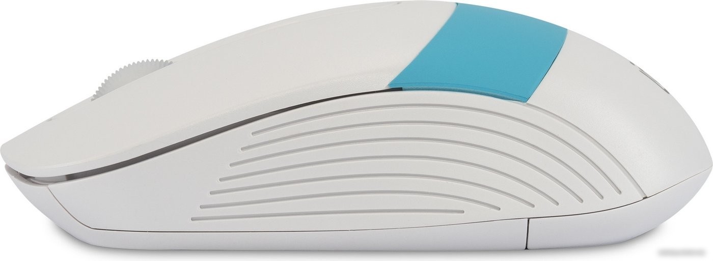 Мышь Oklick 310MW (белый/голубой)