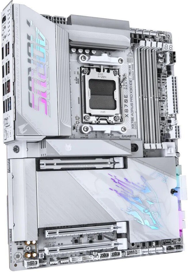 Материнская плата Gigabyte X870E Aorus Pro X3D Ice
