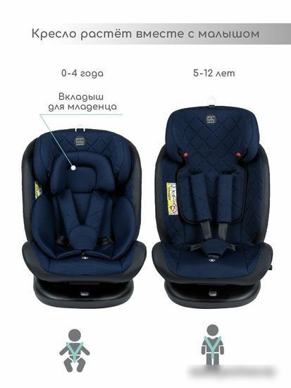 Детское автокресло Amarobaby Brilliant Isofix AMARO-2003-BrSi (синий)