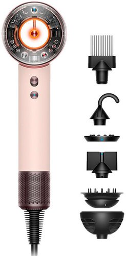 Фен Dyson HD16 Supersonic Nural Curly+Coily (евровилка, керамический розовый/розовое золото)