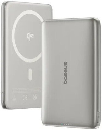Внешний аккумулятор Baseus PicoGo AM41 Ultra-Slim Qi2 Magnetic Power Bank 10000mAh (титановый)