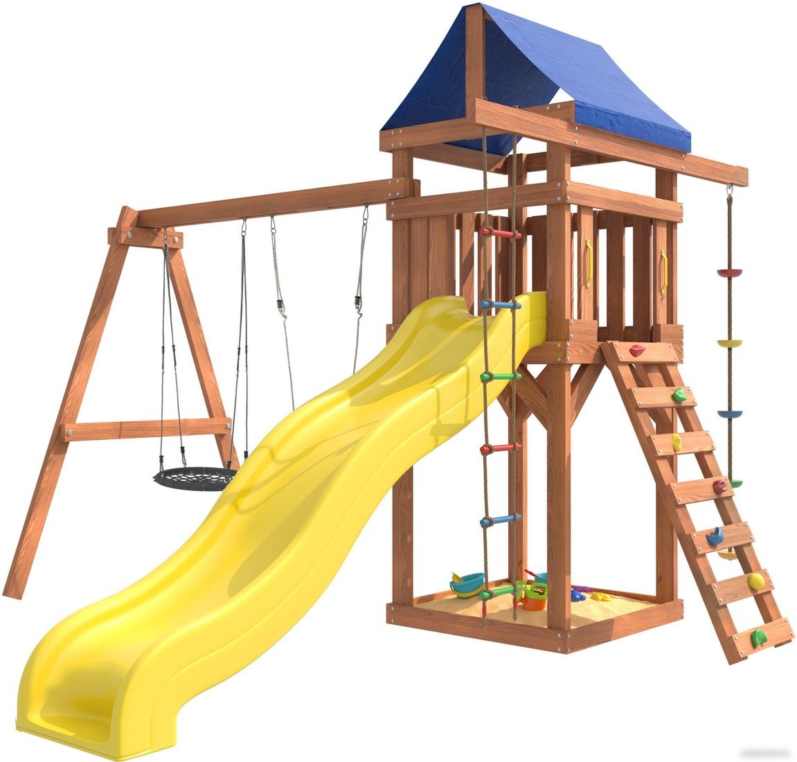 Игровой комплекс National Tree Company С качелями лодочка и гнездом 60 IgroWoods ДП-3
