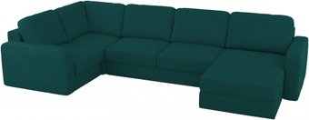 П-образный диван Mio Tesoro Aurora компл.3 правый (Velutto 20 бирюзовый)