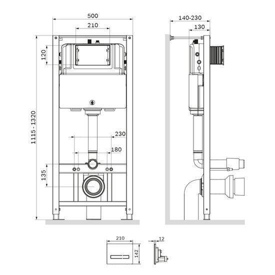 Инсталляция для унитаза AM.PM Touchless Pro I012704.50A38