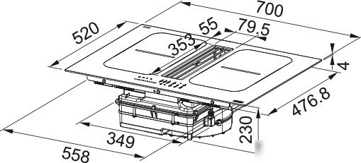 Варочная панель Franke Smart 2gether Black Lines FSM 7081R HI 340.0705.338