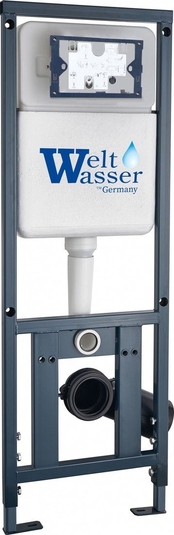 Унитаз подвесной Saniteco KW-9003W Rimles + WeltWasser Marberg 410 + Marberg 507 RD GL-WT