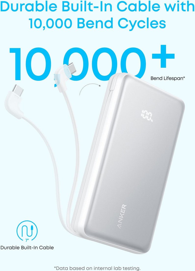 Внешний аккумулятор Anker Zolo A110EH 22.5W 20000mAh (белый)