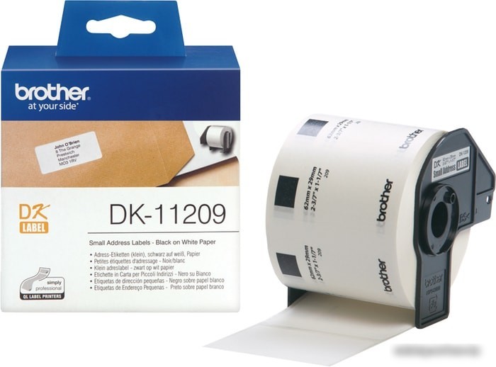 Самоклеящаяся термобумага Brother DK11209 (29x62 мм, 800 шт)