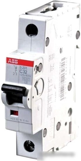 Выключатель автоматический ABB S 201 1P С 10А 6кА 1M 2CDS251001R0104 Выключатель автоматический ABB S 201 1P С 10А 6кА 1M 2CDS251001R0104