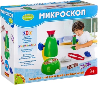 Детский микроскоп Bondibon Науки с Буки Микроскоп 30х ВВ2390