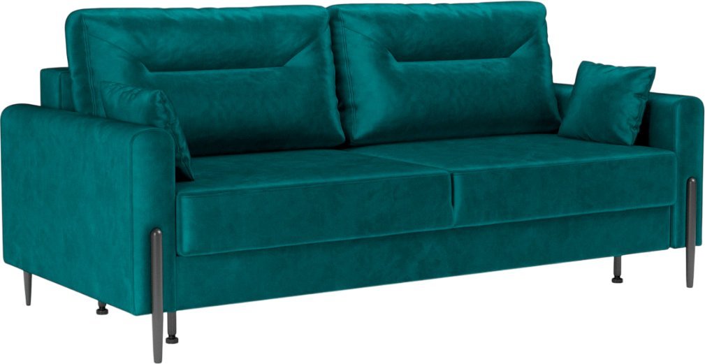 Диван Мебель-АРС Мегион (бархат сине-зеленый Star Velvet 43 Black Green)