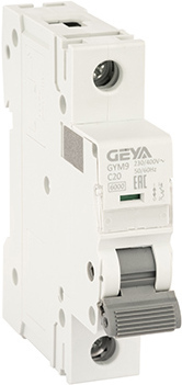 Выключатель автоматический GEYA GYM9 1P 20А C 6кА GYM91P20C
