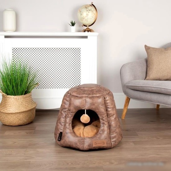 Лежак Scruffs Knightsbridge Cat Igloo 661457 (шоколадный)