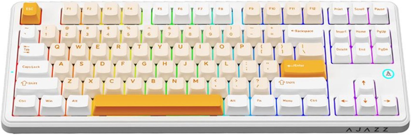 Клавиатура Ajazz AK870 V2 (желтый/белый, Ajazz Daydream)
