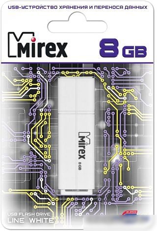 USB Flash Mirex Color Blade Line 8GB (белый) [13600-FMULWH08]