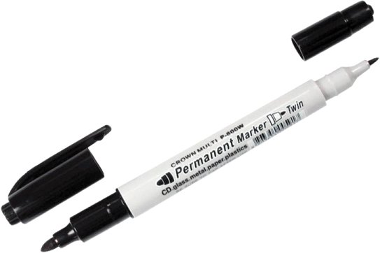 Маркер перманентный Crown Multi Marker Twin P-800W (черный)