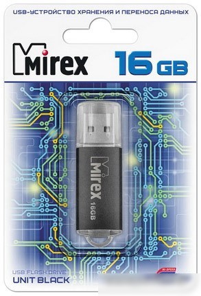 USB Flash Mirex UNIT BLACK 16GB (13600-FMUUND16)