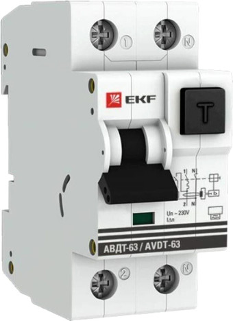 Дифференциальный автомат EKF PROxima АВДТ-63 50А 100мА DA63-50-100e