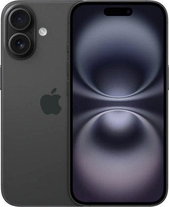 Телефон Apple iPhone 16 Dual eSim 128GB (черный)