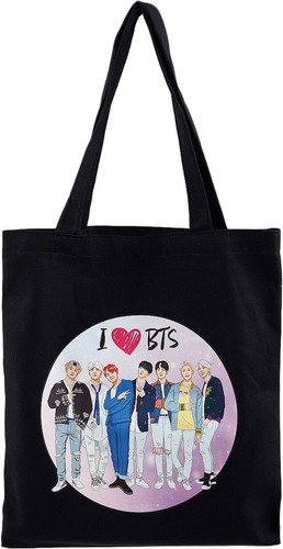 Сумка шоппер Эксмо. I Love BTS 9785041188238 (черный)