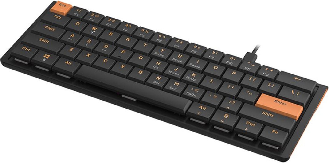 Клавиатура Ajazz NKL61 (черный/оранжевый, Low Profile Switch)