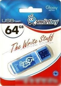 USB Flash Smart Buy Glossy Blue 64GB (SB64GBGS-B)