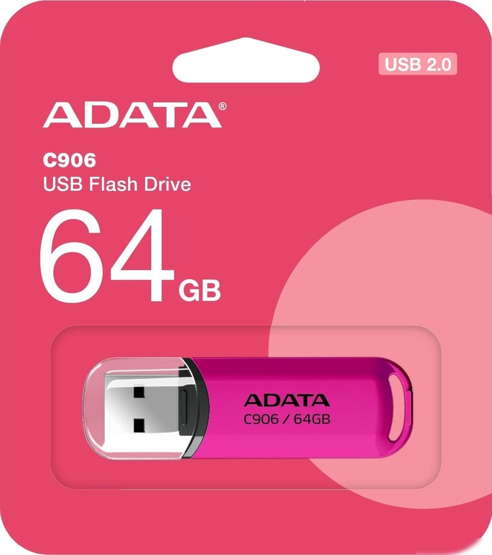 USB Flash ADATA C906 64GB (розовый)