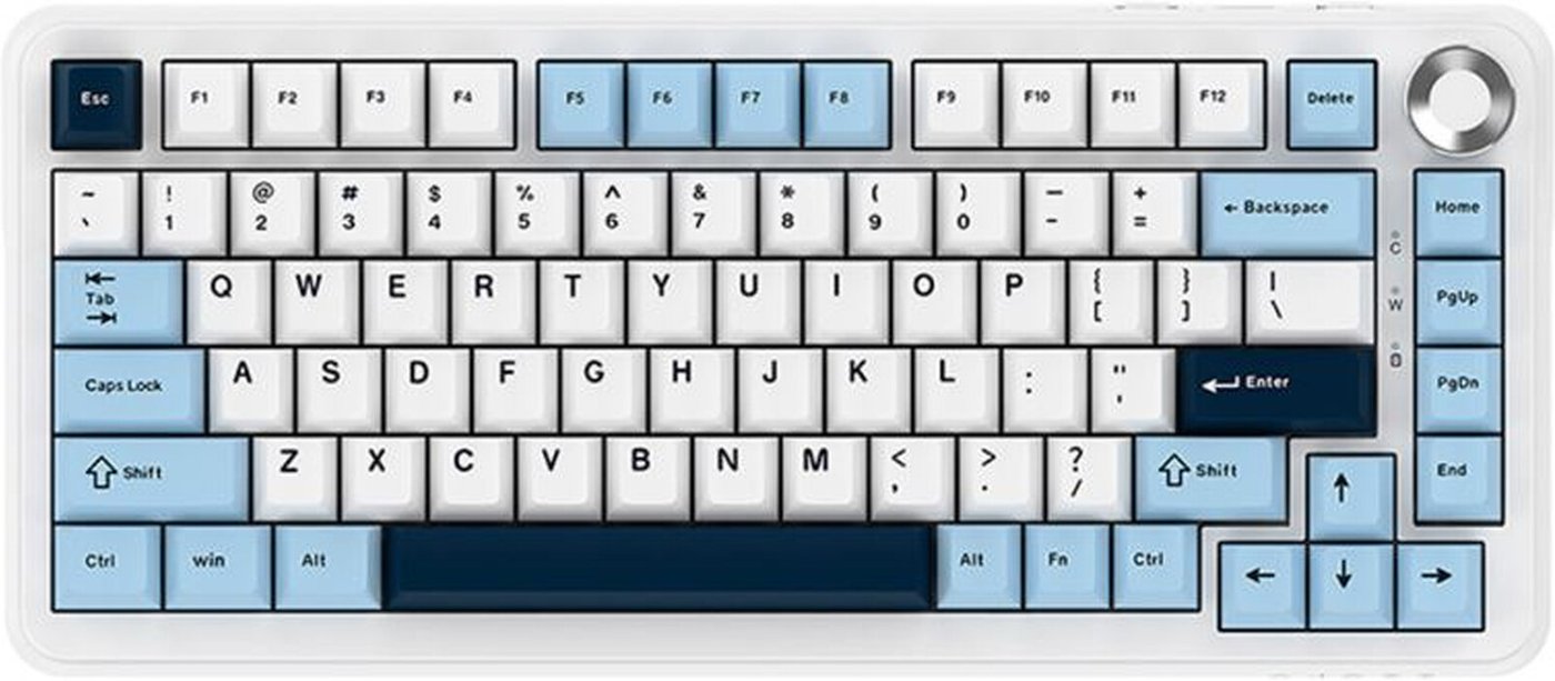 Клавиатура Ajazz AK820 Max Plus (белый/голубой, Ajazz Daydream)