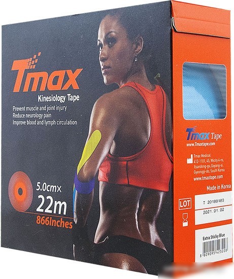 Тейп Tmax Extra Sticky 223228 (22м, голубой)