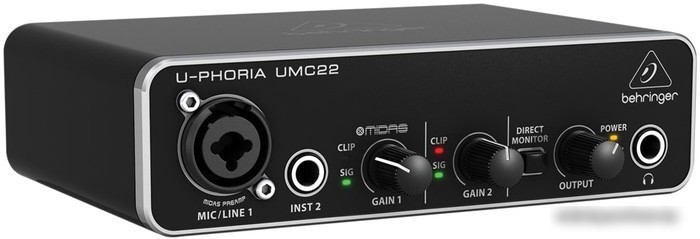 Аудиоинтерфейс BEHRINGER U-Phoria UMC22