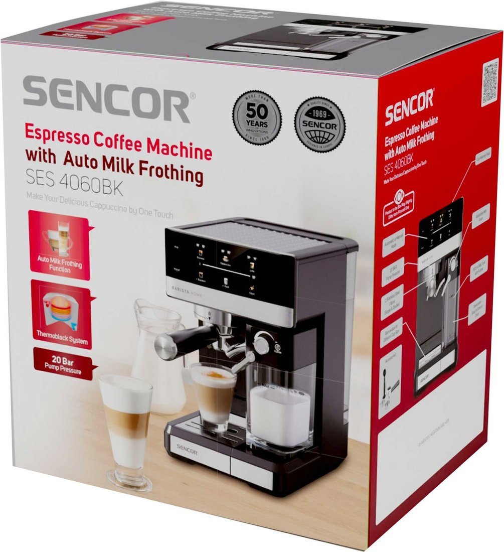 Рожковая кофеварка Sencor SES 4060BK