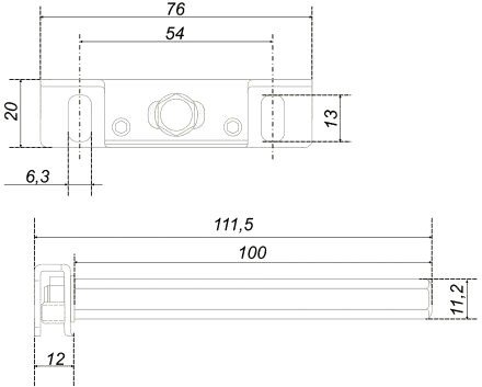 Полкодержатель Boyard скрытого монтажа P701ZN.0