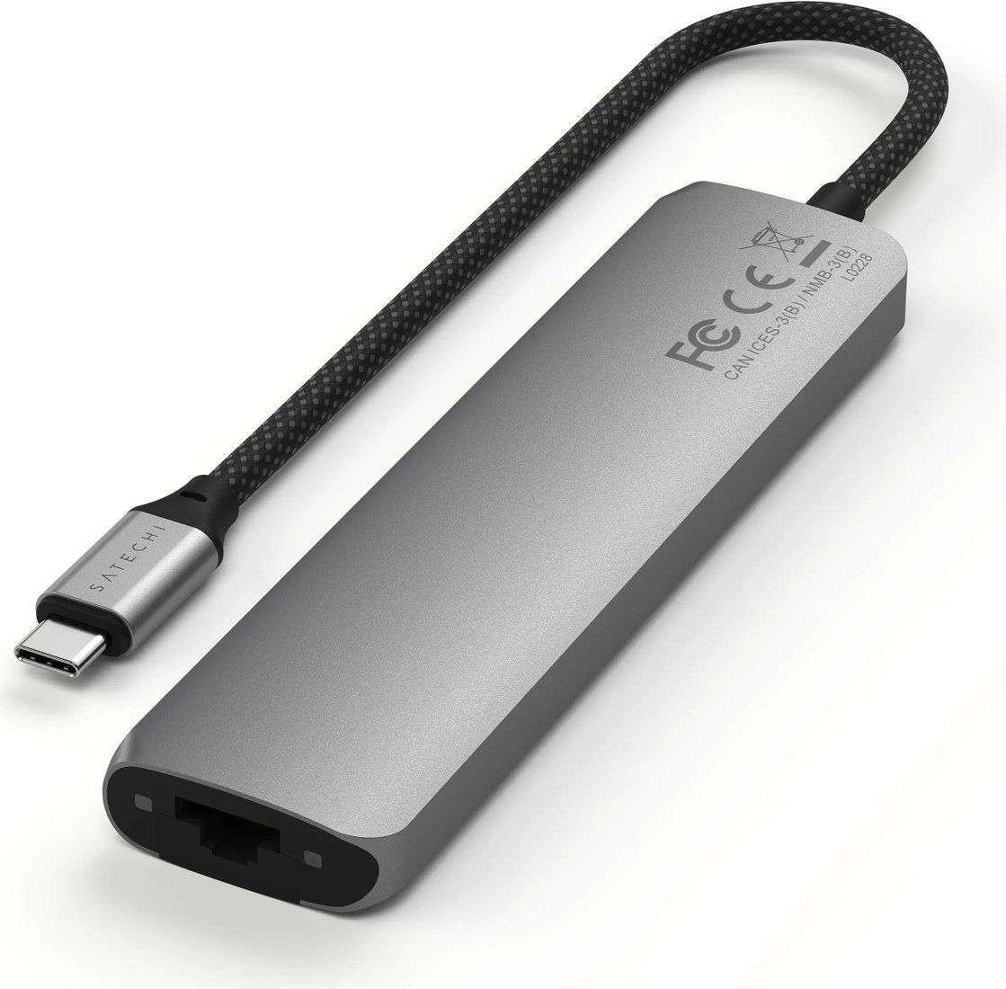 Док-станция Satechi 7-in-1 USB-C Slim Multiport Adapter with Ethernet ST-P7SM (серый)