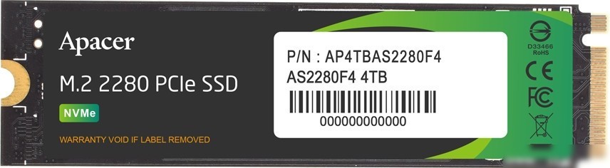 SSD Apacer AS2280F4 4TB AP4TBAS2280F4-1