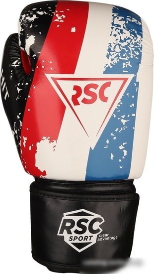 Перчатки для единоборств RSC Sport Hit PU SB-01-146 (14 oz, белый/красный/синий)